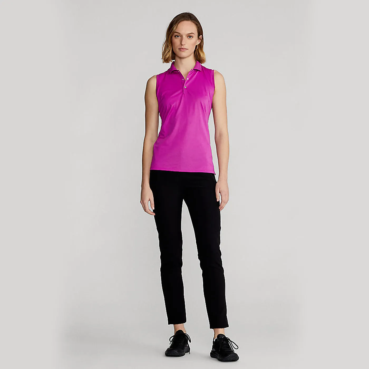 RLX Ralph Lauren Women's Tour Performance Sleeveless Golf Shirt - Bright Pink