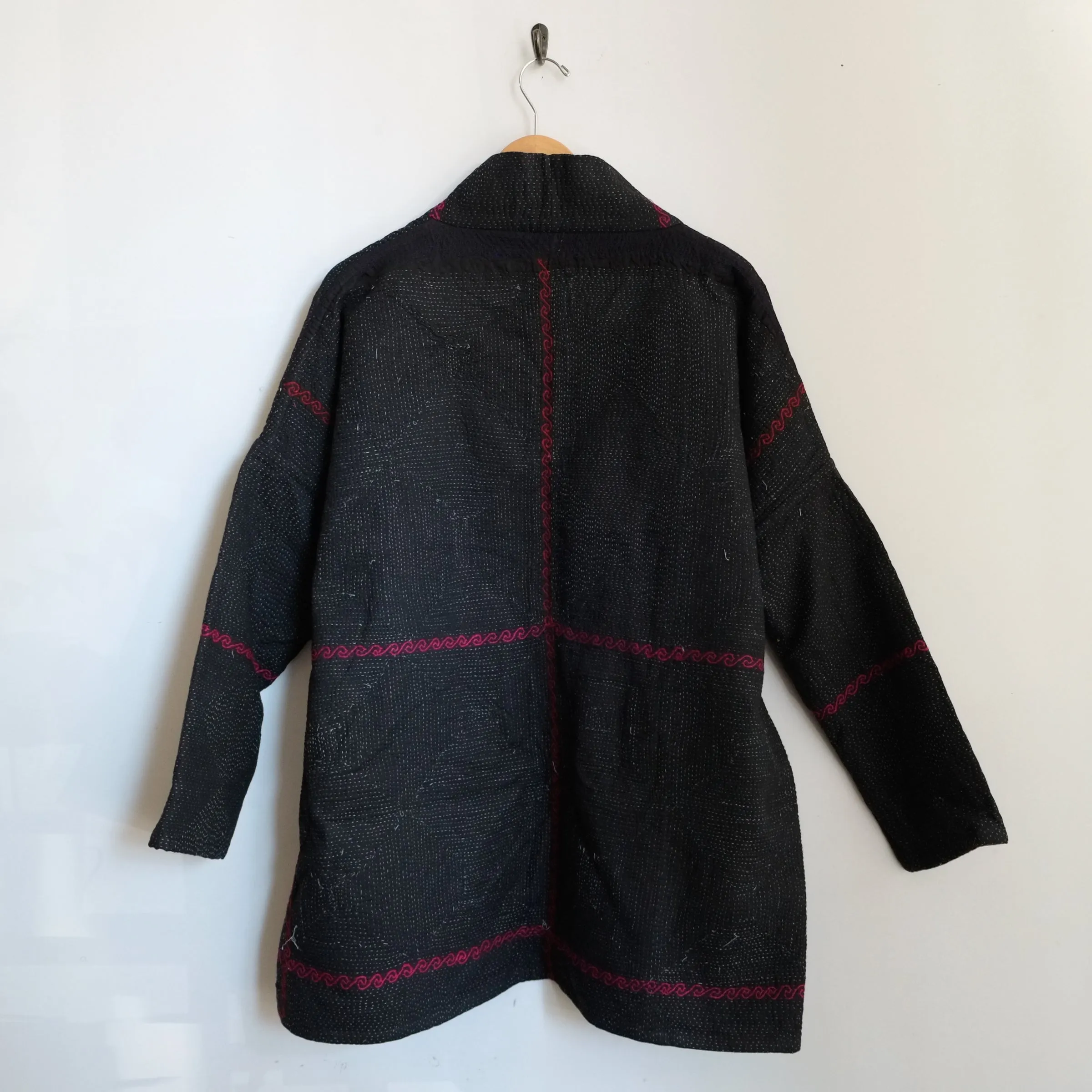 S Black with Scroll Embroidery Anoushka Jacket LL169