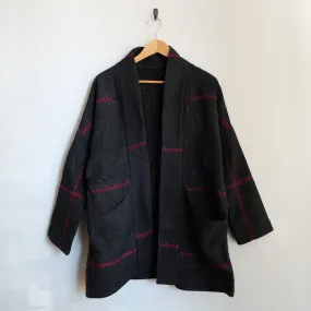 S Black with Scroll Embroidery Anoushka Jacket LL169