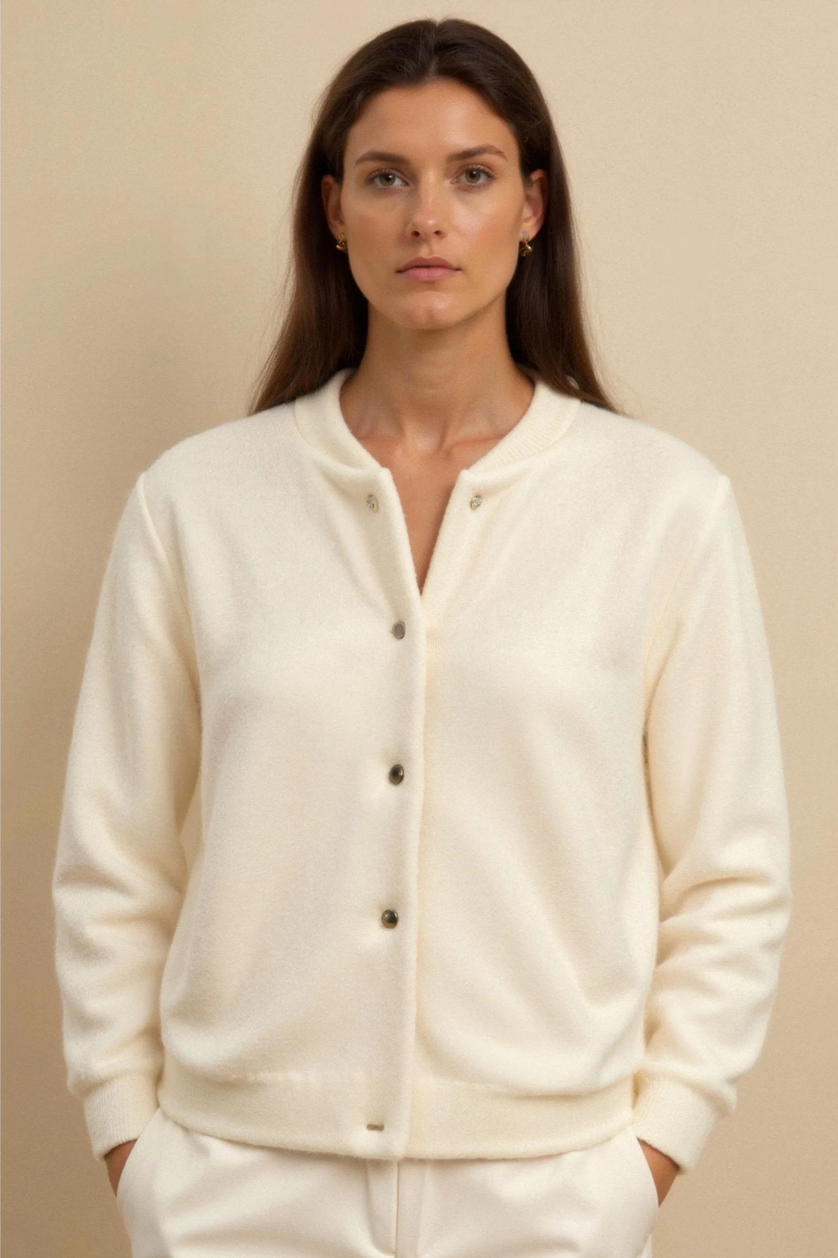 Short Elegant Women's Bomber Jacket