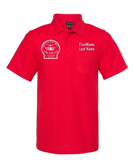 Short Sleeve Moisture Management Polo Shirt with Pocket