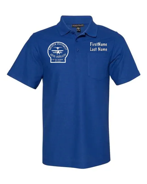 Short Sleeve Moisture Management Polo Shirt with Pocket