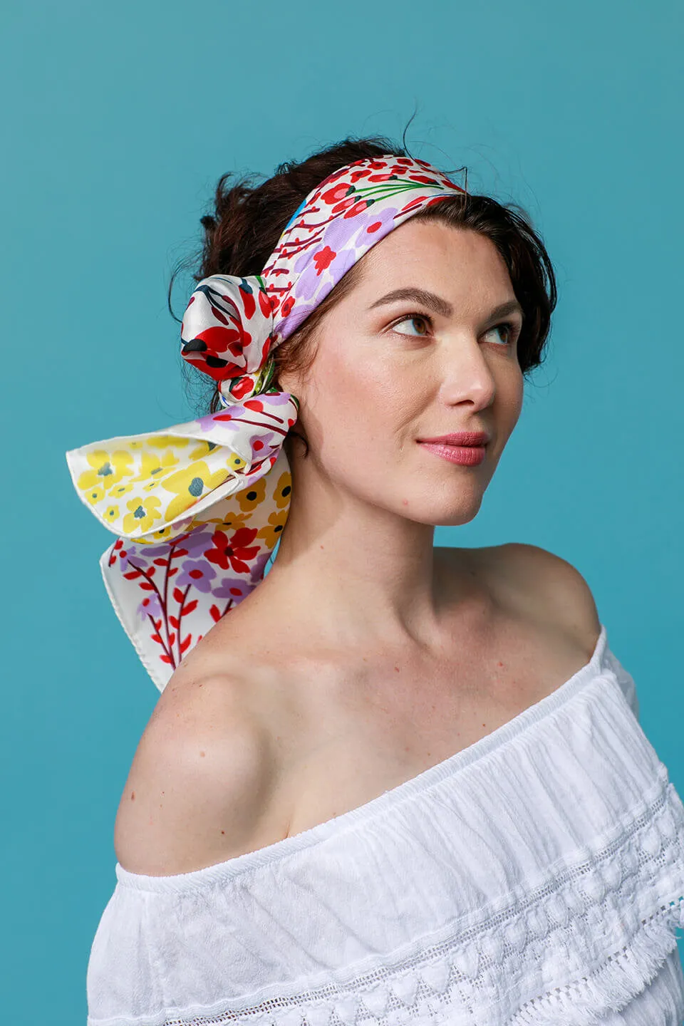 Silk Scarf Of Blooms