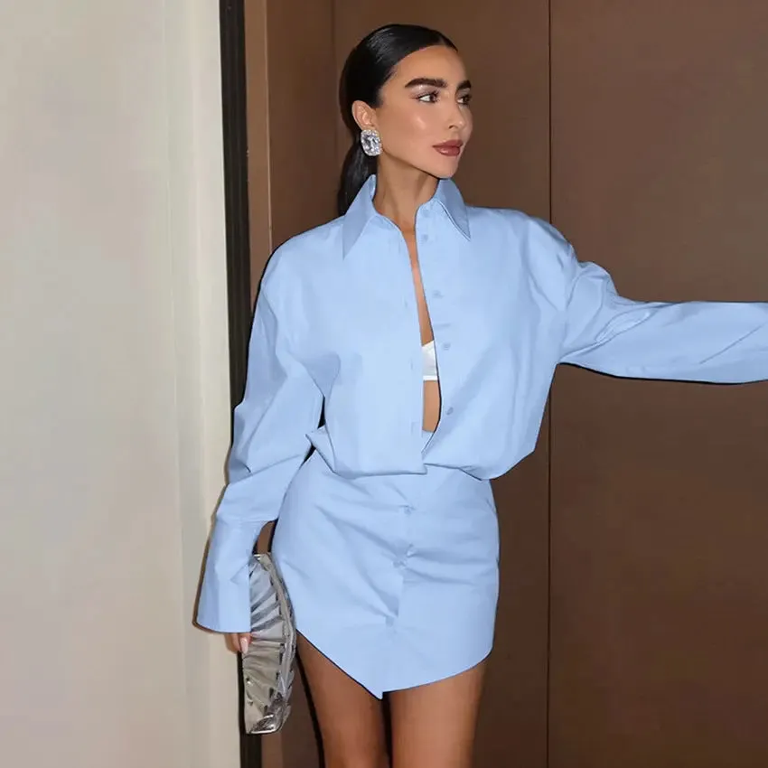 Slim Fit Sheath Shirt Dress