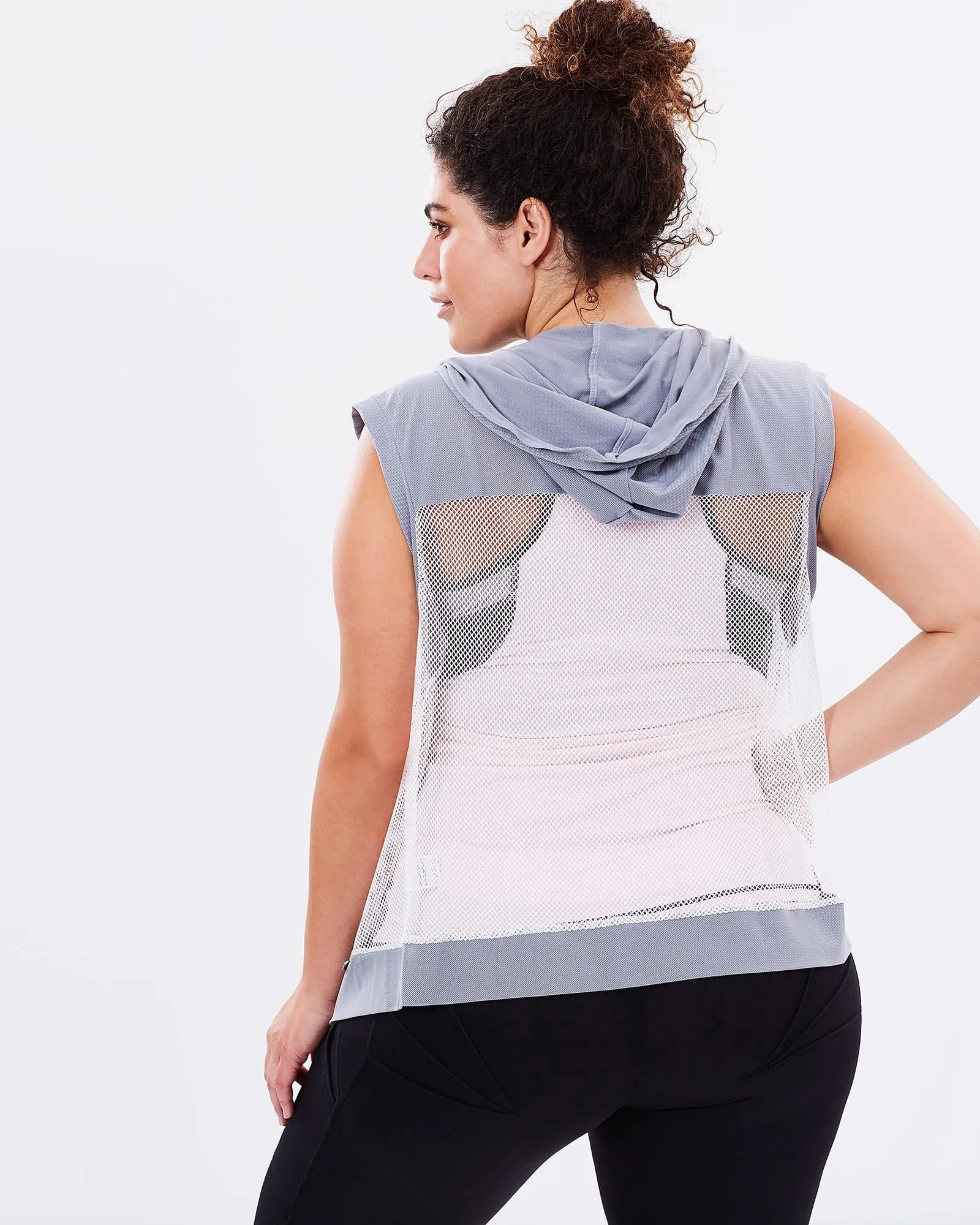 Slingback Mesh Hoodie - Grey