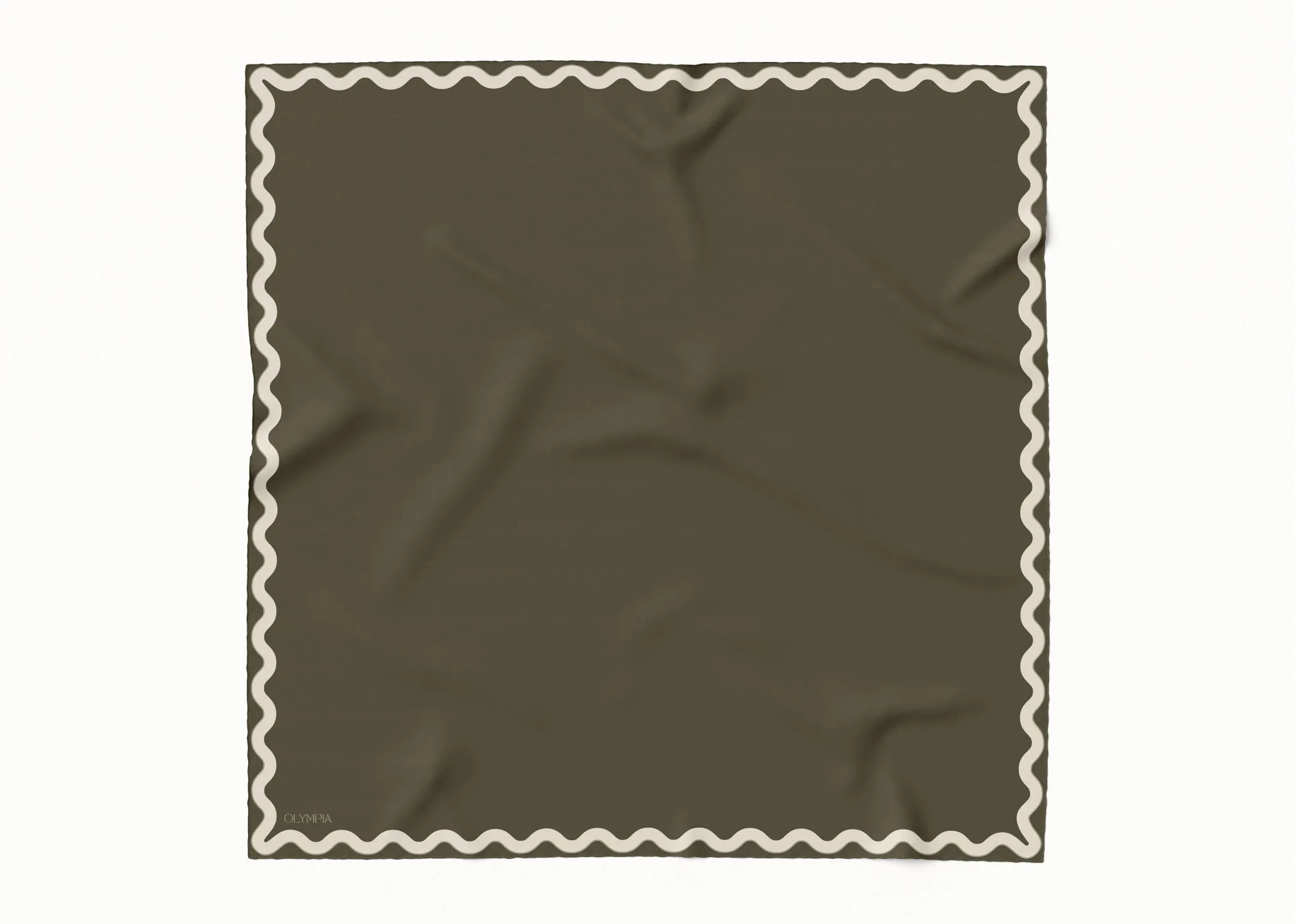 Sophie Olive Night Silk Scarf - 89x89cm