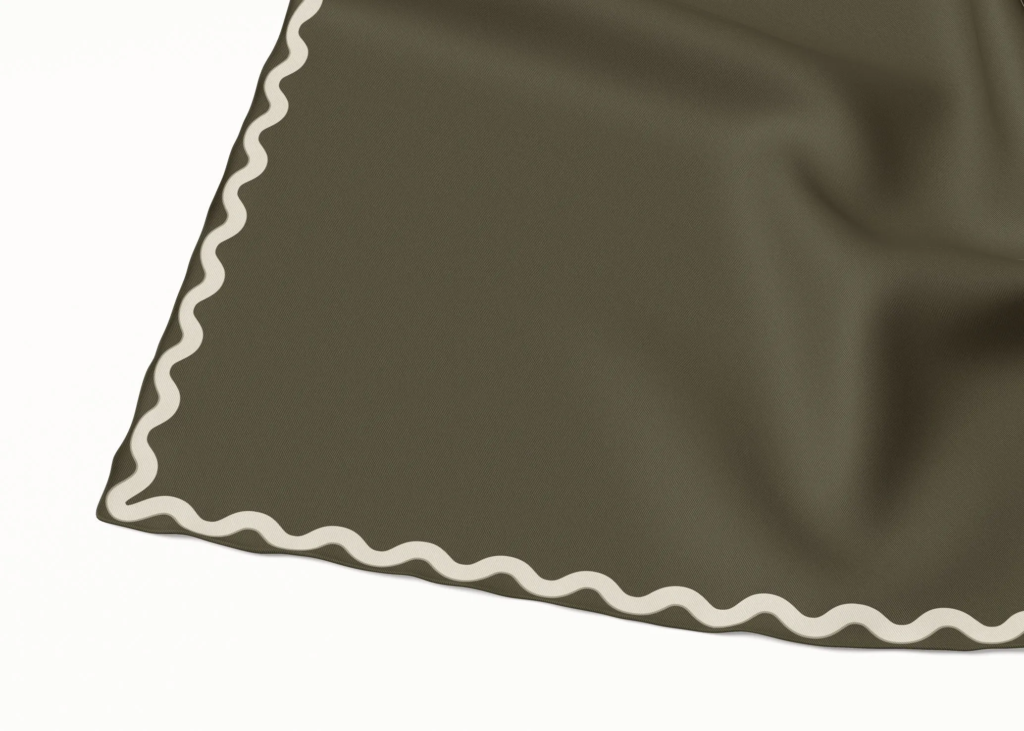 Sophie Olive Night Silk Scarf - 89x89cm