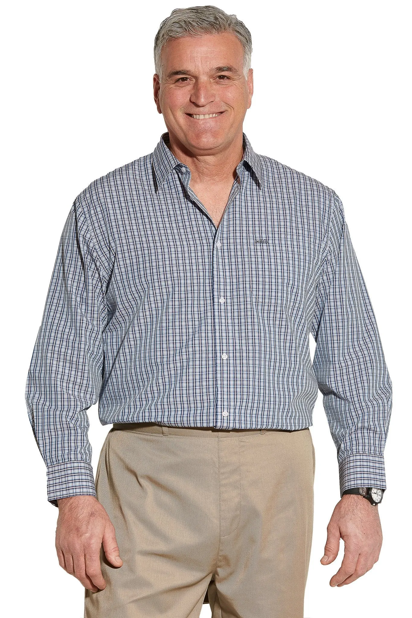 Sport Shirt for Men - Blue | Atlantis | Adaptive Clothing by Ovidis