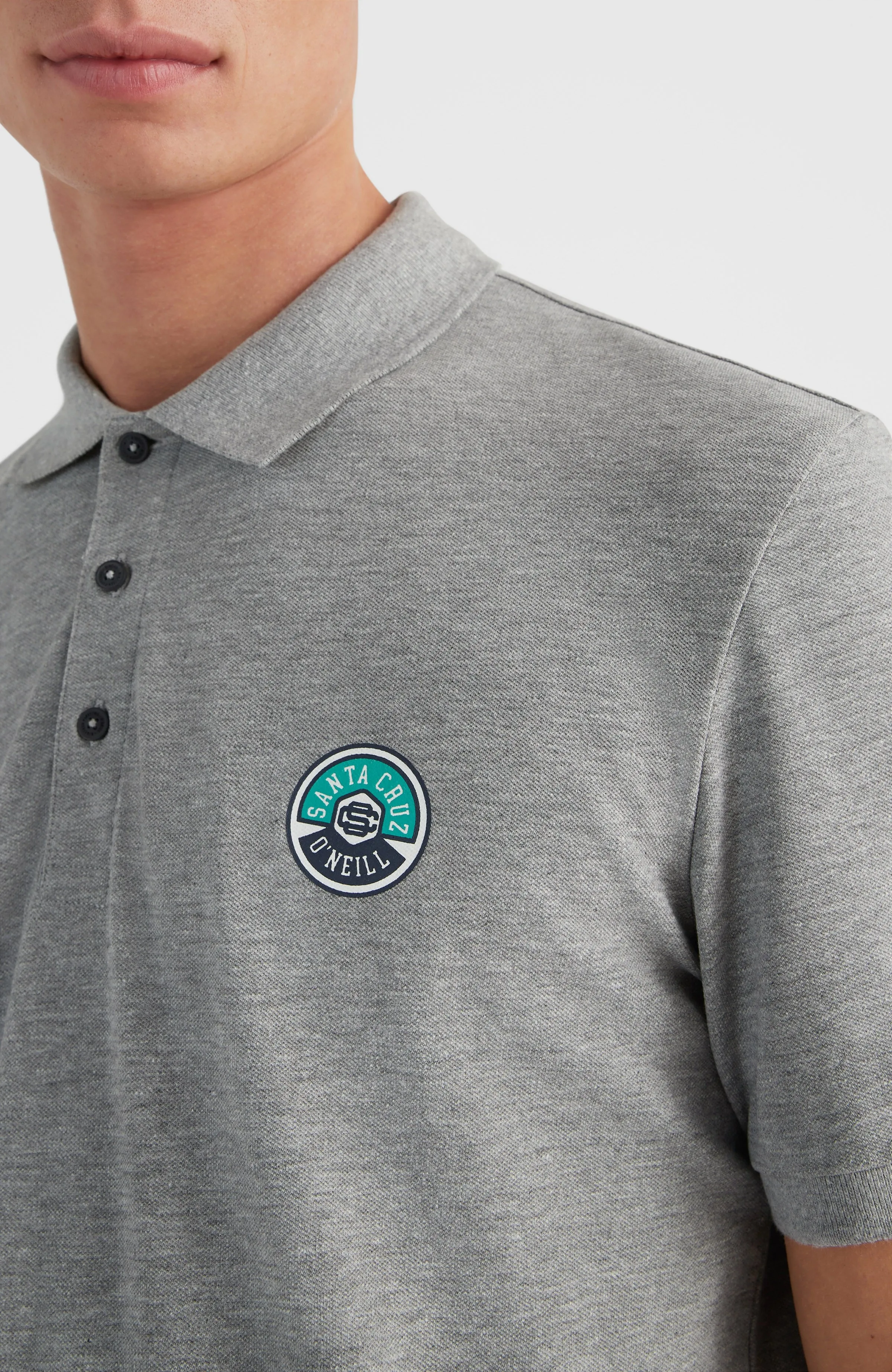 Surf State Polo Shirt | Silver Melee