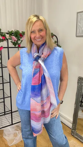 Swirl Scarf - Blue
