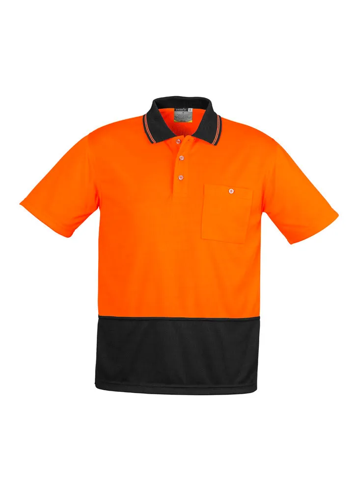 SYZMIK Unisex Hi Vis Basic Spliced Polo - Short Sleeve ZH231