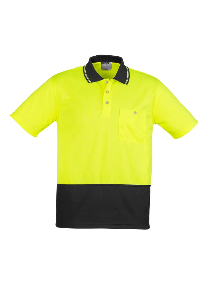 SYZMIK Unisex Hi Vis Basic Spliced Polo - Short Sleeve ZH231