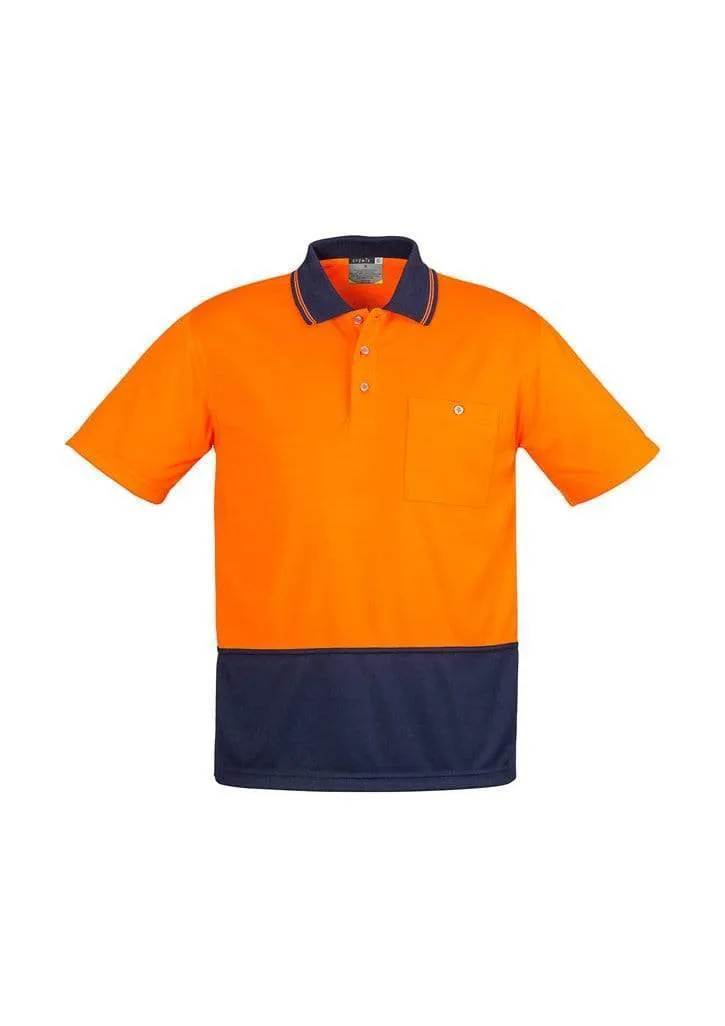 SYZMIK Unisex Hi Vis Basic Spliced Polo - Short Sleeve ZH231