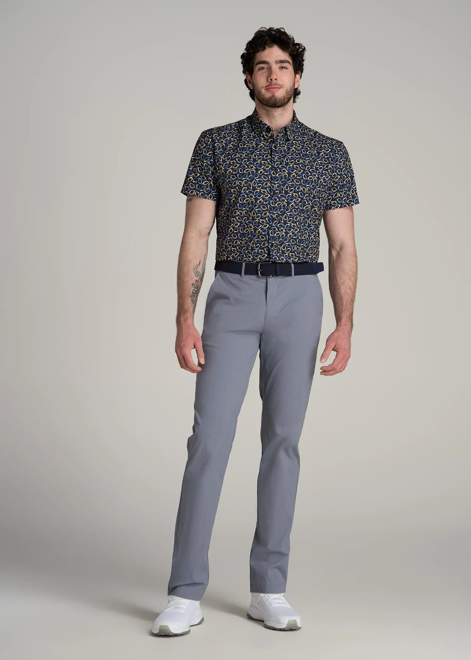 TAPERED FIT Traveler Chino Pants for Tall Men in Skyline Grey