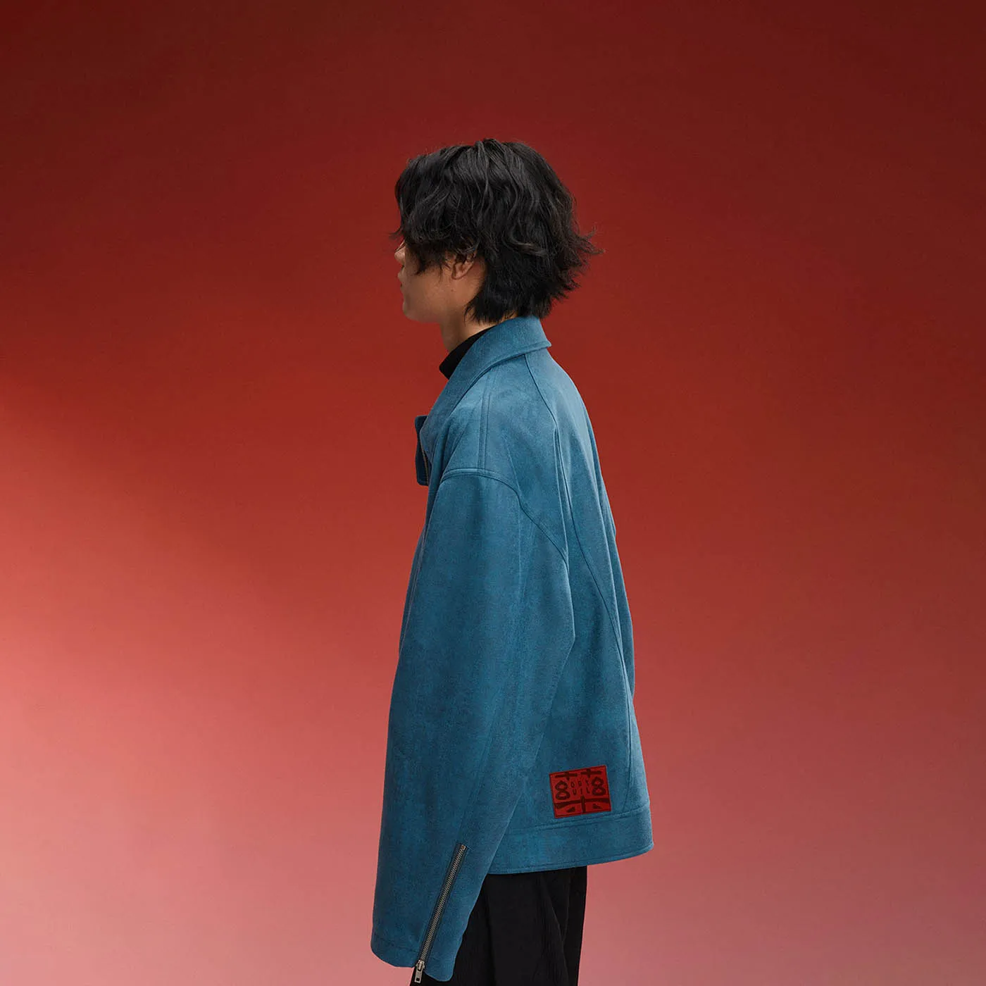 Teal Wool Bomber Jacket