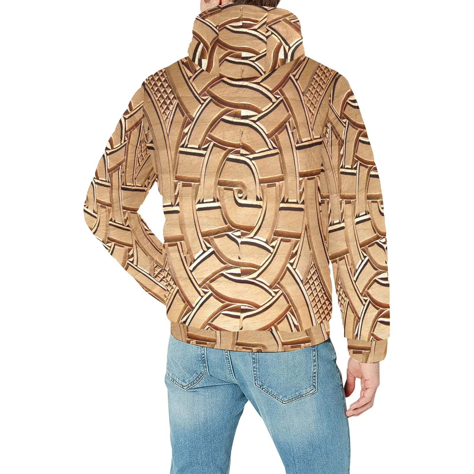 TEMBE ART WOODED PADDED HOODIE Men's Padded Hooded Jacket