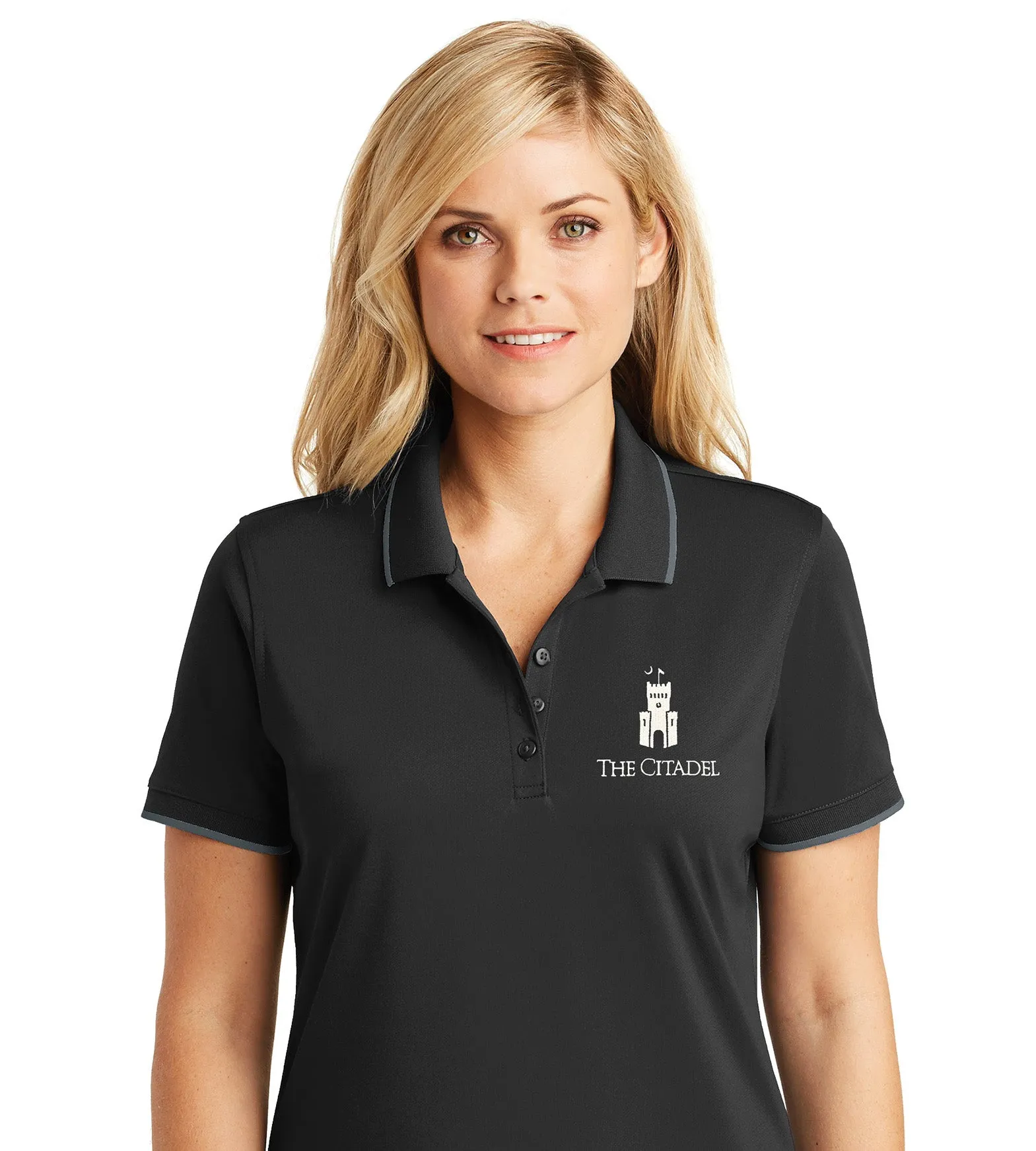The Citadel, Barracks Ladies UV Micro-Mesh Tipped Polo