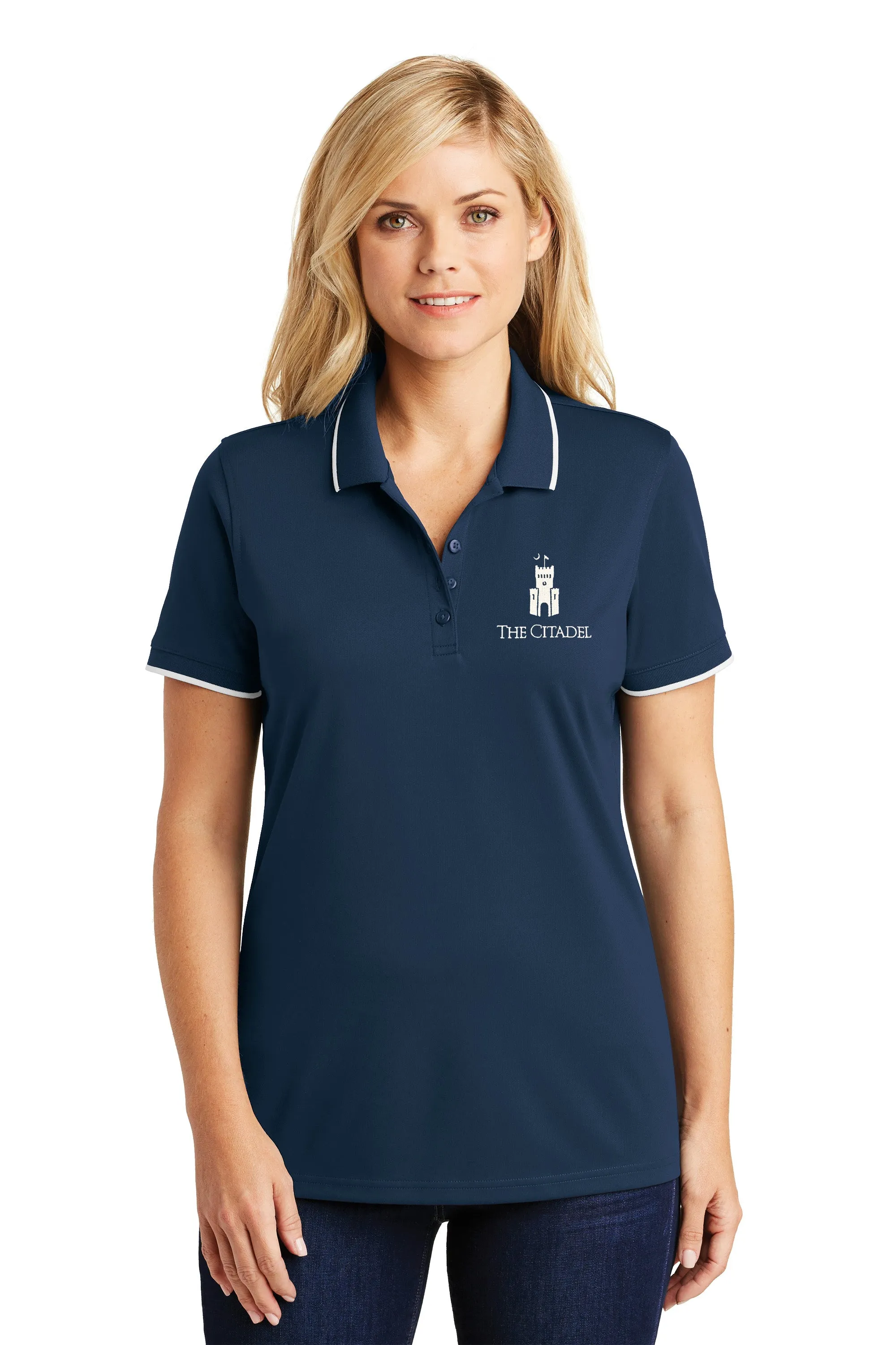 The Citadel, Barracks Ladies UV Micro-Mesh Tipped Polo