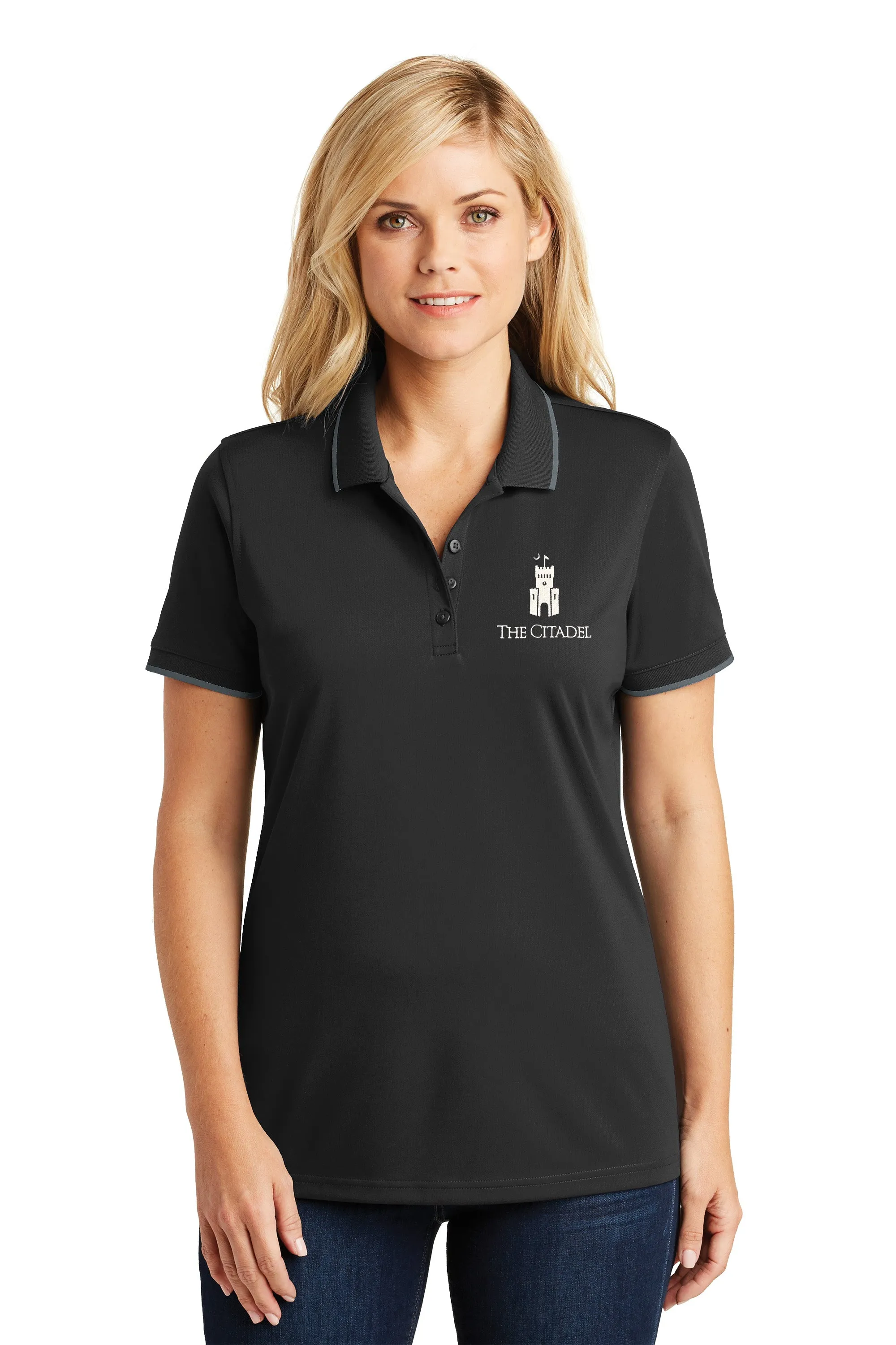 The Citadel, Barracks Ladies UV Micro-Mesh Tipped Polo