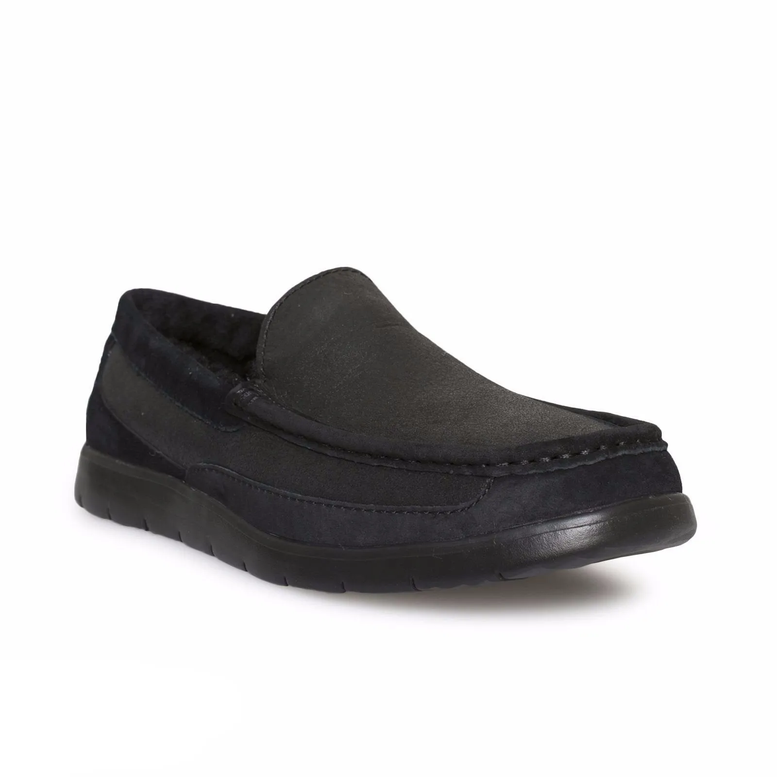UGG Fascot Bomber Jacket Black Slippers