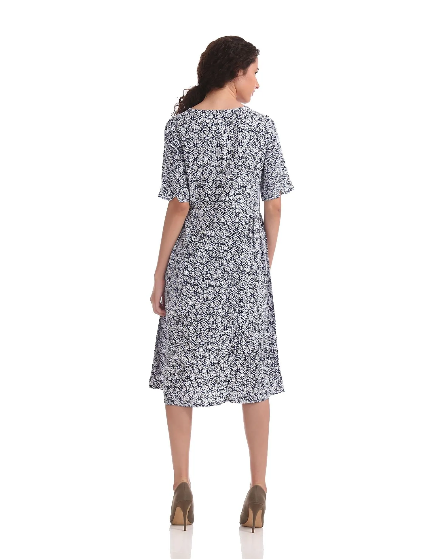 US Polo Association Women's Modal A-Line Maxi Dress (UWDR0726_Dark Blue_X-Small Hs)