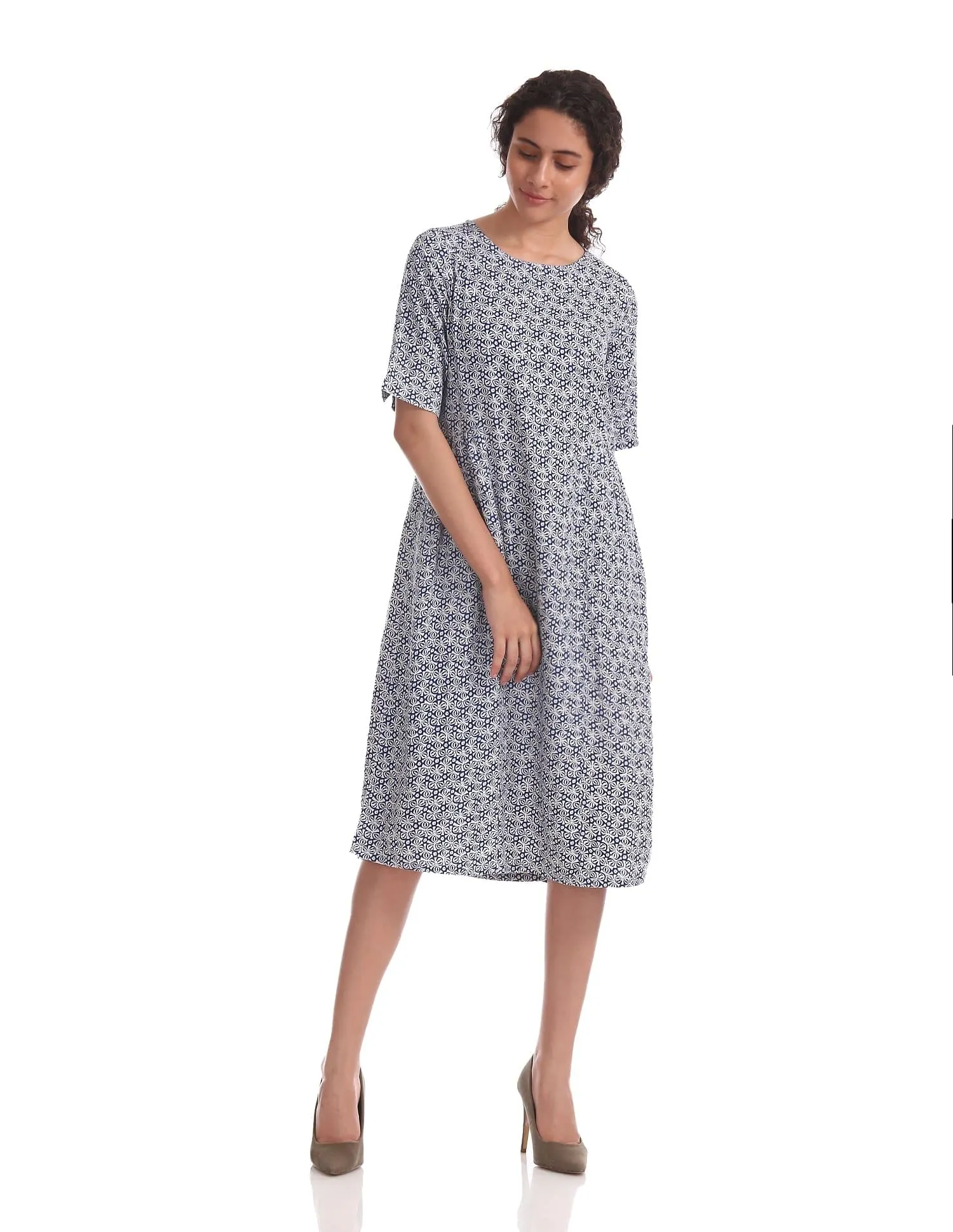 US Polo Association Women's Modal A-Line Maxi Dress (UWDR0726_Dark Blue_X-Small Hs)