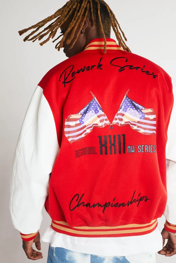 Varsity Letterman Bomber Jacket