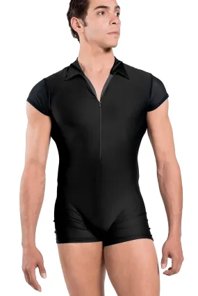 WEAR MOI ROMEO MEN'S FRONT ZIP MESH SLEEVES BIKETARD