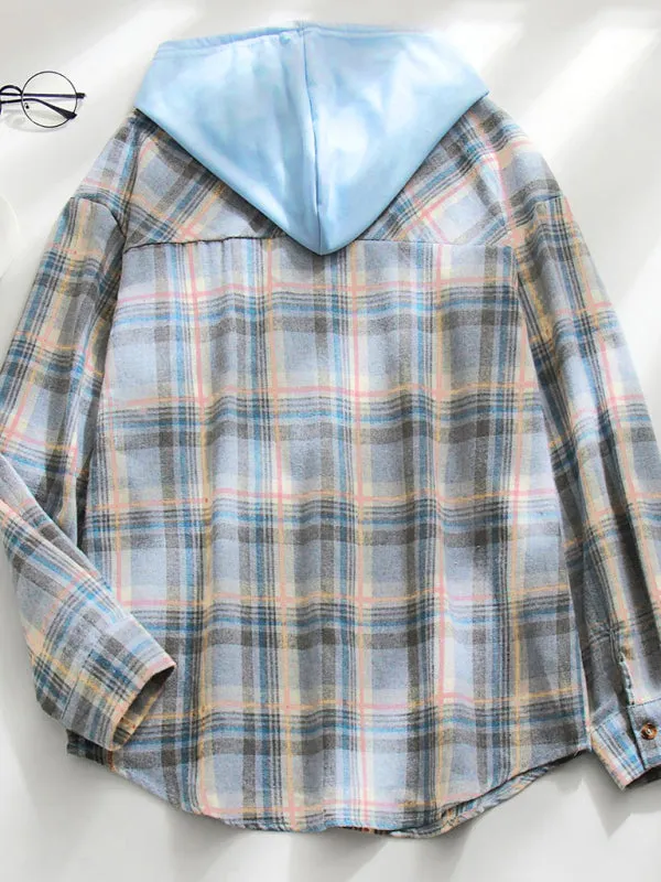Wenkouban-Winter outfits ideas Women's Hoodie Button-Down Casual Shirt Jacket