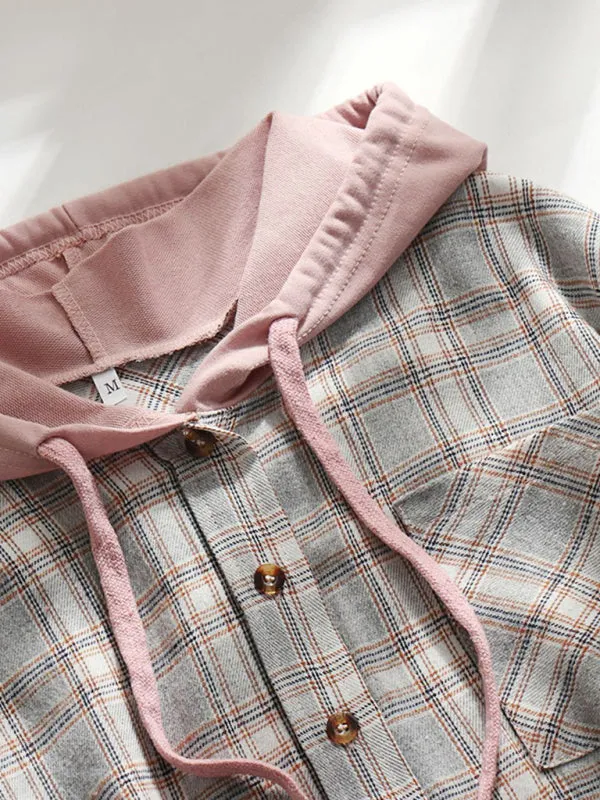 Wenkouban-Winter outfits ideas Women's Hoodie Button-Down Casual Shirt Jacket