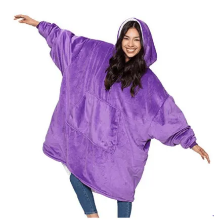 Women Oversized Clothing Hoodie Blanket Sweatshirt With Sleeves