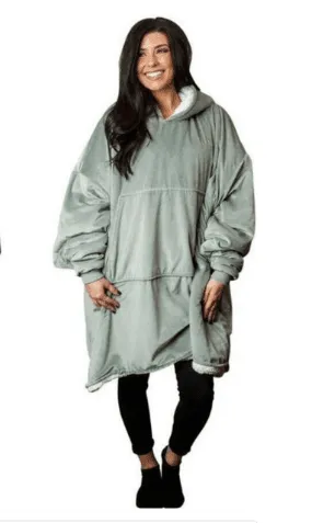 Women Oversized Clothing Hoodie Blanket Sweatshirt With Sleeves