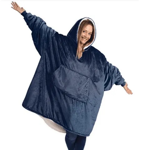 Women Oversized Clothing Hoodie Blanket Sweatshirt With Sleeves