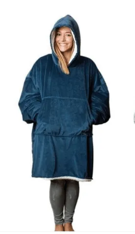 Women Oversized Clothing Hoodie Blanket Sweatshirt With Sleeves