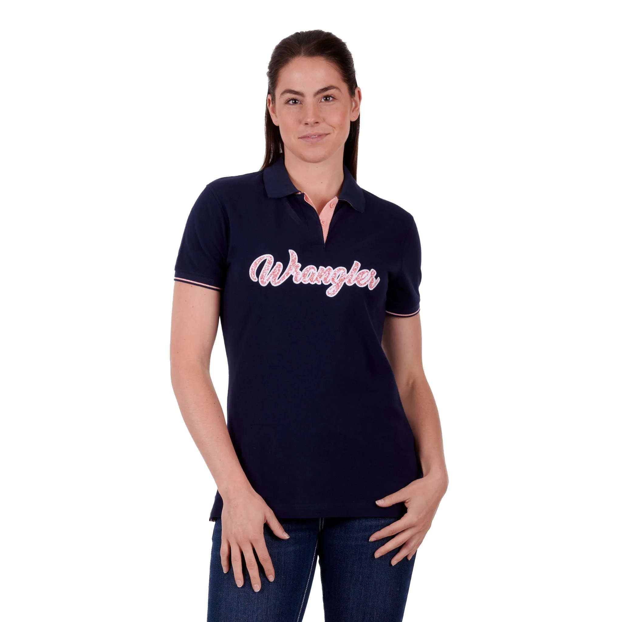 Wrangler Womens Carlyn Short Sleeve Polo Shirt