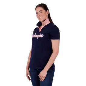 Wrangler Womens Carlyn Short Sleeve Polo Shirt